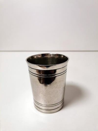 Beker - Kurz edeltin - 10cm.