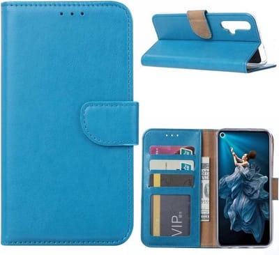 LuxeBass Hoesje geschikt voor Honor 20 - Bookcase Roze - portemonee hoesje Turquiose gsm hoesje - telefoonhoes - telefoonhoesjes