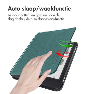imoshion Slim Hard Case Bookcase voor de Kobo Clara Colour / BW - Donkergroen