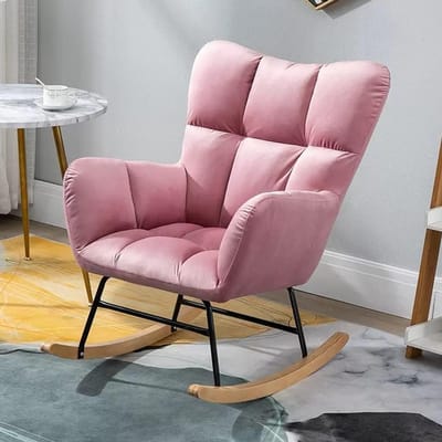Kinderkamer Stoel - Comfortabele Fauteuil - Ontspannen Zitten - Zachte Teddy Stof - 9 kg Gewicht - Roze