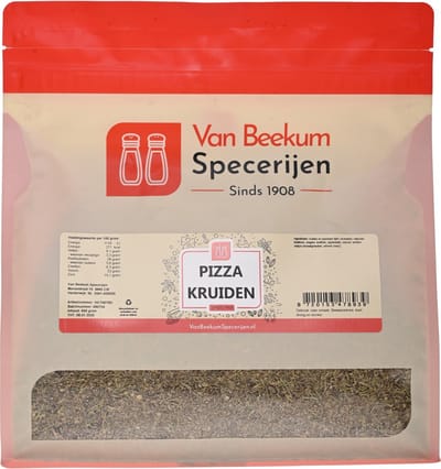 Van Beekum Specerijen - Pizza Kruiden - 600 Gram (hersluitbare stazak)