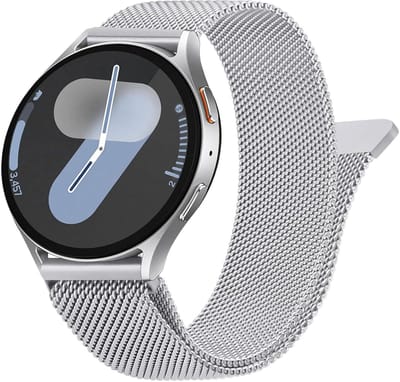 Chiguard Bandje geschikt voor Samsung Galaxy Watch 7 44mm / 7 40mm / 6 44mm / 6 40mm / 6 Classic / 5 44/40mm / 5 Classic Bandje – RVS Horlogeband – Magnetisch - Verstelbare Milanese Band - Zilver