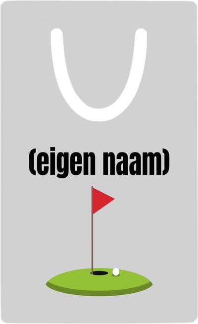 Hacebo® - golf hole vlag met eigen naam metalen boekenlegger - Golf - golfers - leuk cadeau voor iemand die houd van golfen - cadeau - kado Bladwijzer boekenleggers - 7.6 cm x 5cm