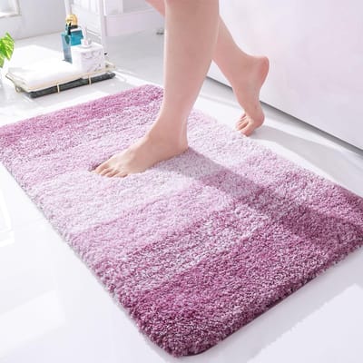 Dailygoods- Badmat Antislip 40 x 60 cm - Microvezel - Hoogpolig - Zacht - Absorberend - Duurzame TPR-ondersteuning - Badkamermat