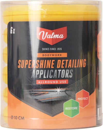 Valma Supershine Detailing Applicators – Krasvrije applicators - Herbruikbaar -Geschikt voor auto interieur & exterieur - 6 stuks