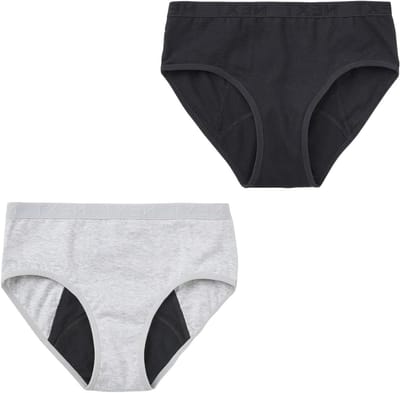 Menstruatie Slips - Absorberende Onderbroeken - Comfortabel Menstrueren - Set van Twee - Voor Zware Menstruatie - Meisjes