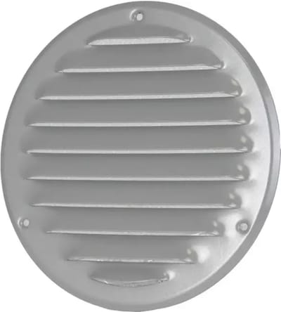 Metalen ventilatierooster rond Ø125 mm grijs - MR125P - RAL9006