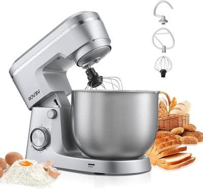 Keukenmachine - Mixer Standmixer - Bakken en Koken - 10 Snelheden - 5.7 Liter - Zilver