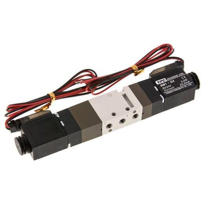 5/3 M5 Midden Gesloten Magneetventiel 24V DC 2-10bar/28-140psi 2-polige Stekker YPC