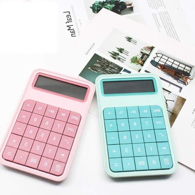 Bureau Rekenmachine - Desktop Calculator - Financiën Beheren - Groot Display - 12 Cijfers - Roze