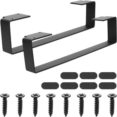 Dailygoods - 2 stuks metalen tafelpoten voor eettafel, meubels, structuur voor bank, kast, bank, tafelframe, zwart (40 x 5,3 x 9,5 cm)
