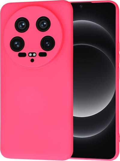 Hoesje geschikt voor Xiaomi 14 Ultra - Techsuit Soft Flex Silicone Back Cover - Hot Pink