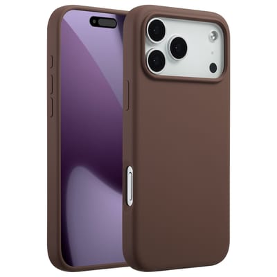 Accezz Hoesje - Geschikt voor Apple iPhone 17 Pro Max - Liquid Silicone Backcover geschikt voor MagSafe - New Tea Brown