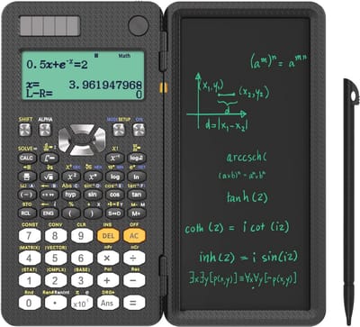 Wetenschappelijke rekenmachine met schrijf tablet – 417 functies, zonne-energie en professioneel ontwerp
