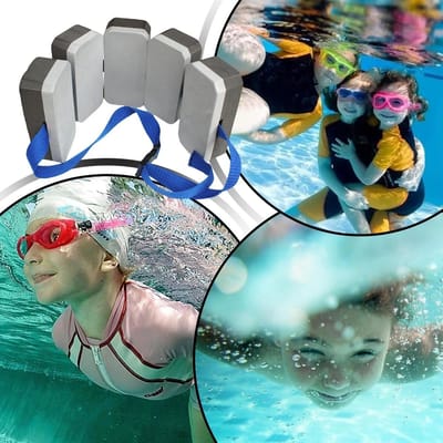 Kinderswem Gordel - Drijfband Zwemtrainer - Wateractiviteiten Leren - Verbetert Balans - 7 x 4.5 x 15 cm - Zwart