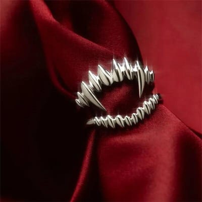 Vampierrekwisieten Baldur's Gate 3 Ringen Mannen Cosplay Astarion Verstelbare Legering 2 Ringen Sieraden Accessoires Halloween Kerstcadeau brown