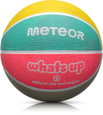 Meteor - Basketbal What's up - Maat 1 - Pastel - Antislip - Rubber - Voor binnen en buiten