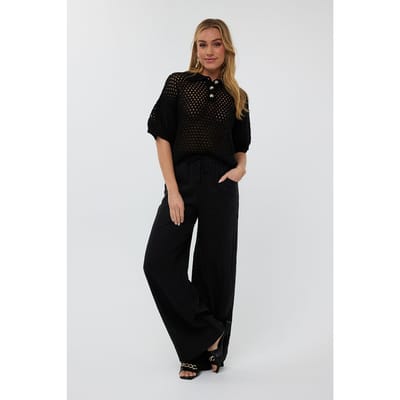 EsQualo Sweater Polo Knit Black Maat: XS/S | Sweaters Outlet | Dames | Zwart