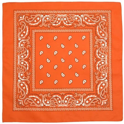 6 Stuks Paisley Bandana's - Paisley Boeren Zakdoek - Bandana - Hoofddoek - Oranje