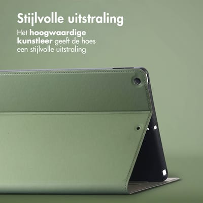 Accezz Tablet Hoes - Geschikt voor Apple iPad 9/8/7 10.2 inch (9e generatie 2021 / 8e generatie 2020 / 7e generatie 2019) - Classic Tablet Case - Groen