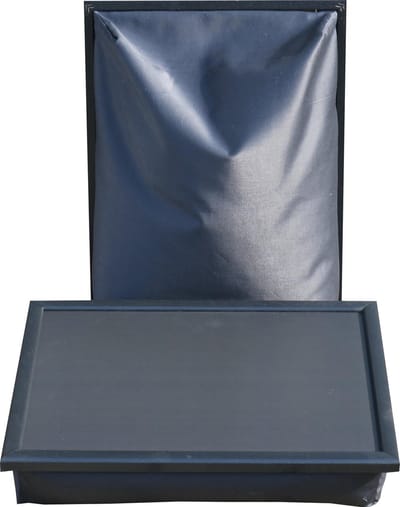 Andrews - Laptray - Schoottafel - Schootkussen - Laptoptafel - Dienblad met kussen - Effen Zwart - 40,5x30,5x9 cm
