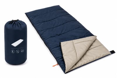 HEM Slaapzak Envelop 190x75 cm Blauw – Zomer Slaapzak – Inclusief Opbergzak – Camping – Festival – Logeren