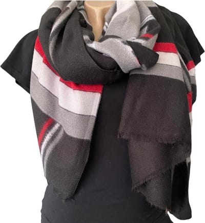 Lange Warme Dames Sjaal - Omslagdoek - Zwart - 200 x 75 cm (1#)