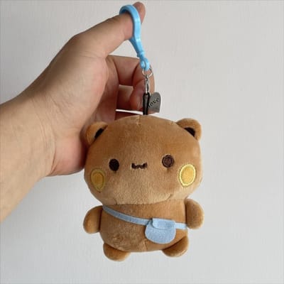 Schattig Bubu Dudu Pluche Speelgoed Gevuld Pluche Panda Sleutelhanger Kawaii Pluizig Bruine Beer Speelgoed Pop Zachte Tas Hanger Koppel Verjaardagscadeaus brown