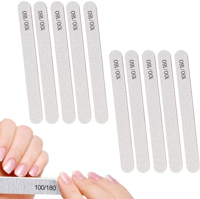 NTHProducts - Vijlset voor Gel Nagels - 10 Stuks - Perfect voor Nagelsalon en Thuisgebruik - Duo-zijde 100/180 - Ideaal voor Nagelkunst - Geschikt voor...