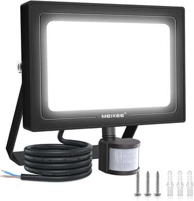 50W LED Buitenlamp met Bewegingsmelder 4700LM 6500K Superkrachtige Spot voor Tuin en Garage IP66