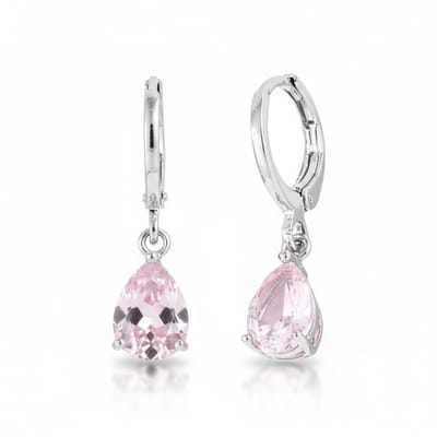 Aramat Jewels | Oorringen | Mini Oorringetjes Meisje – Roze Zirkonia – 10mm | | | |2mm | Staal | Kinderen, Volwassenen | Verkleurd niet