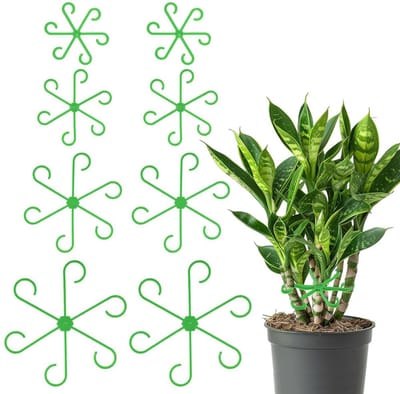 Plantenhouder, 8 stuks, rond, plantensteungrijper, plantenklemmen voor Monstera klimhulp en Alocasia, ring voor planten, hortensia's, tomaten
