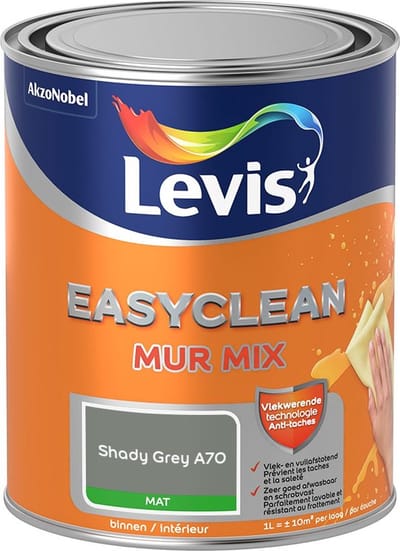 Levis - Easyclean Mur Mat Mix - Shady Grey A70 - Mengverf - 1 L