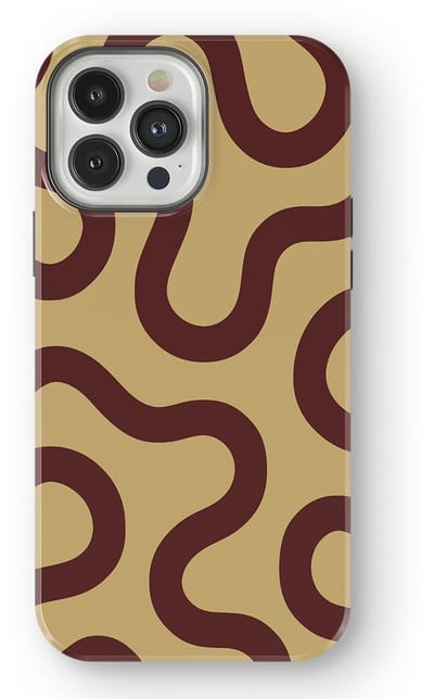 DripCase Motion Flow Tough Hoesje geschikt voor iPhone 13 Pro Max | Backcover met Mag | Trendy Design | Valbescherming | Cocoa Curve