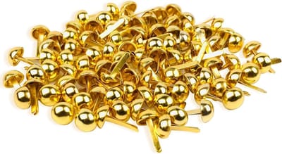 Messing Papier Bevestigingsmiddelen - Metalen Brads - Papier Ambachten - Roestvrij - 100 stuks - Goud