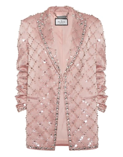 Blazer Boyfriend Fit Plein Paillettes