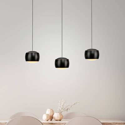 JUST LIGHT. GmbH JUST LIGHT. LED hanglamp Ballini, zwart, 3-lamps, Switchmo