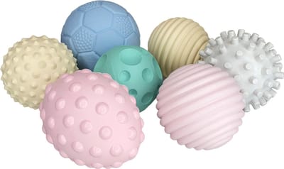 Mijn eerste Sensory ballenset 7 stuks Gerardo's Toys - voedselveilig materiaal - gemaakt in Europa