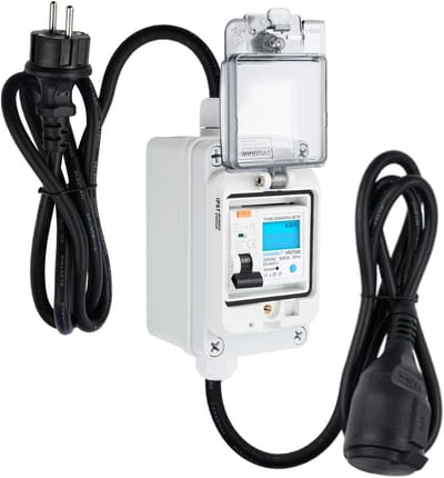 Mobiele Digitale Stroommeter voor Buitensokkel 16A Type A Stroomonderbreker Euro Plug IP65 Waterdicht Tester 230V 60A voor Industriële Installatie Tuin