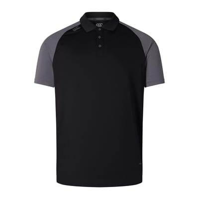 Canterbury Heren Elite Polo Shirt (Zwart/Magneetgrijs)