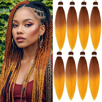 Dailygoods- Vlecht Haar Professioneel - 26 Inch - 8 Packs - Zacht Synthetisch - Jeukvrij - Lichtgewicht - Duurzaam - Haarextensies