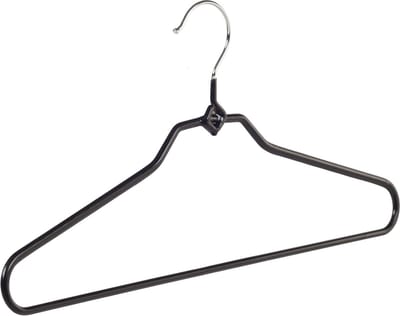 De Kledinghanger Gigant - Broekhanger - Volwassenen - 8348 - 50 Stuks - metaal - Zwart - Anti-slip Coating - 40 cm - Pantalonhanger - Kledinghanger - Kleerhanger (8348_00/50)