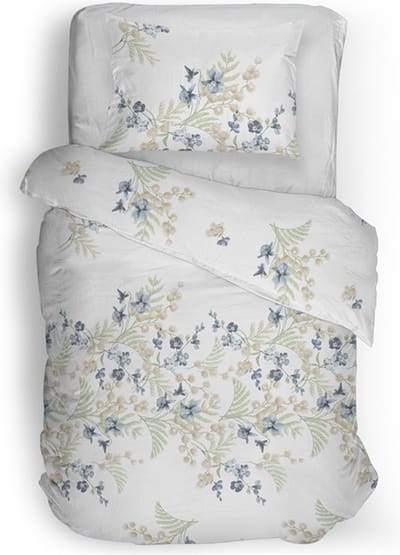 Snoozing Gwenny Dekbedovertrek - Eenpersoons - 140x200/220 cm - Blauw
