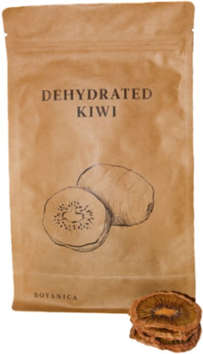 BOTANICA Gedroogde Kiwi Schijfjes – 110 g - 100% Natuurlijk - Perfect voor Cocktails en Desserts - Premium kwaliteit