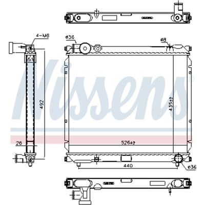 Radiator, motorkoeling NISSENS 64179