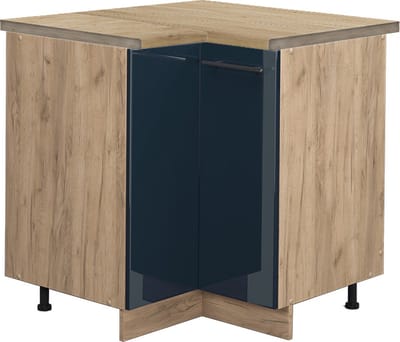 Vicco Fame-Line Keukenkasten – 80.5 cm, WB Eik Donkerblauw hoogglans