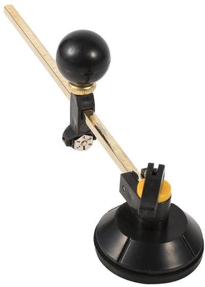 Dailygoods- Glassnijder Professioneel - Cirkelsnijder Papier/Karton - Verstelbaar - Hoogwaardig Rubber/Aluminium - Duurzaam - Compacte Stijl