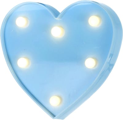 CHPN -Hartjeslamp - Hart - Lamp - Hartvorm - Blauw - Decoratie - Werkt op Batterijen - Kinderkamerdecoratie - Sfeerverlichting - Kinderlamp