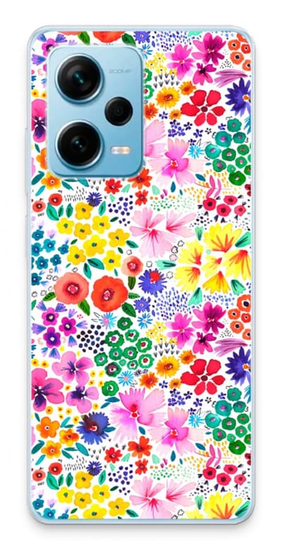 Case Company® - Hoesje geschikt voor Xiaomi Redmi Note 12 Pro Plus hoesje - Little Flowers - Soft Cover Telefoonhoesje - Bescherming aan alle Kanten en Schermrand
