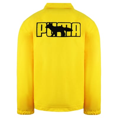 Puma x Maison Kitsune Lange Mouw Gekraagde Gele Herenjas 530430 30